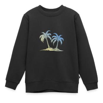 Île Palm - Sweat Premium enfant bio - noir - Devant - AI Model Kid Female (0cm)