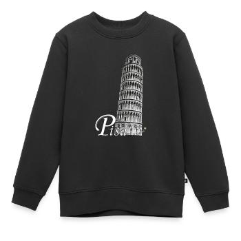 Schiefe Turm von Pisa 2 - Kinder Premium Organic Sweatshirt - Schwarz - Vorne - AI Model Kid Female (0cm)