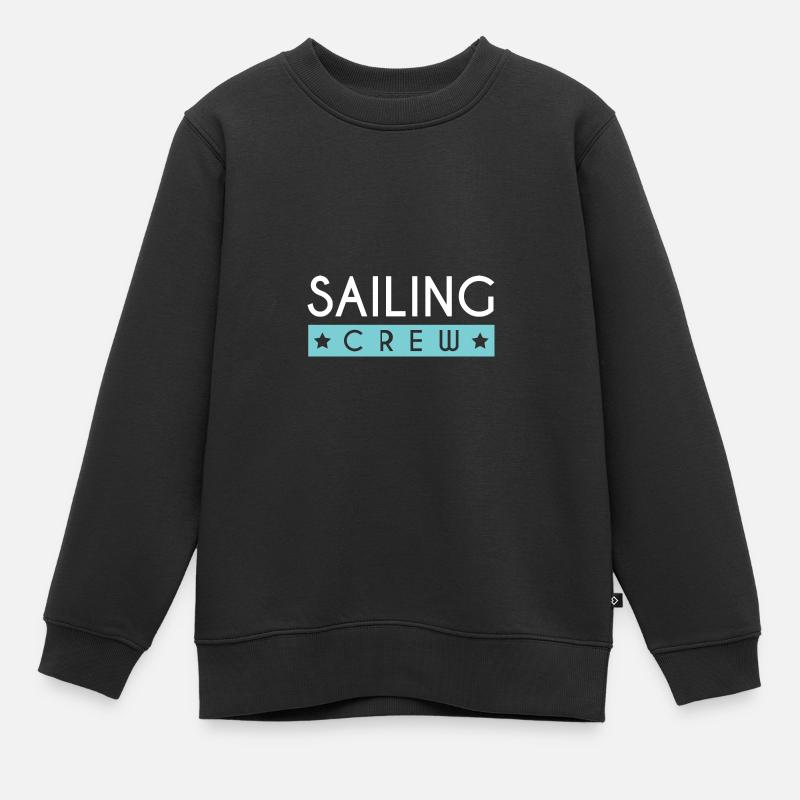 Sailing Crew - Kinder Premium Organic Sweatshirt - Schwarz
