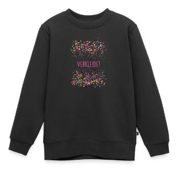 Helau,Carnaval,Confettis,Coloré,Habillé - Sweat Premium enfant bio - noir - Devant - AI Model Kid Female (0cm)