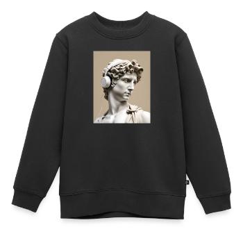 DJ Michelangelo David Art + Music is Life - Sweat Premium enfant bio - noir - Devant - AI Model Kid Female (0cm)
