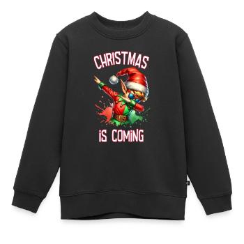 Weihnachten Steht Vor Der Tür: Merry Christmas - Kinder Premium Organic Sweatshirt - Schwarz - Vorne - AI Model Kid Female (0cm)
