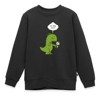 Bio-Dinosaurier - Kinder Premium Organic Sweatshirt - Schwarz - Vorne - AI Model Kid Female (0cm)