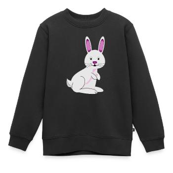 häschen - Kinder Premium Organic Sweatshirt - Schwarz - Vorne - AI Model Kid Female (0cm)