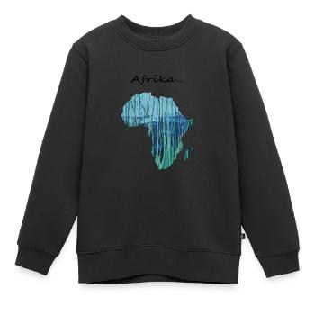 Afrika Art .. - Kinder Premium Organic Sweatshirt - Schwarz - Vorne - AI Model Kid Female (0cm)