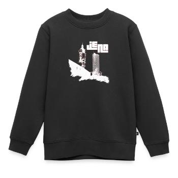Jena J cool abstrait artistique - Sweat Premium enfant bio - noir - Devant - AI Model Kid Female (0cm)