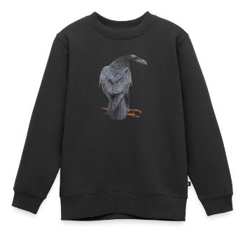 Rabe - Kinder Premium Organic Sweatshirt - Schwarz - Vorne - AI Model Kid Female (0cm)