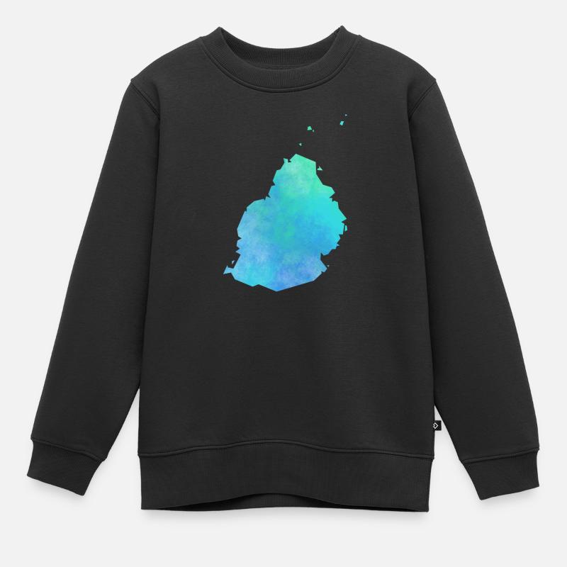 Mauritius - Kinder Premium Organic Sweatshirt - Schwarz