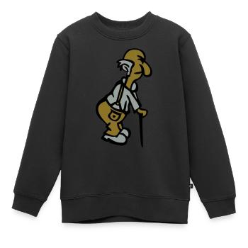 Stimmung des alten Mannes Zuckerrohr 1504 - Kinder Premium Organic Sweatshirt - Schwarz - Vorne - AI Model Kid Female (0cm)