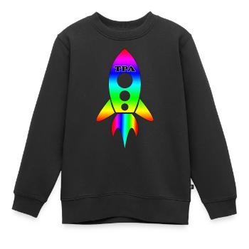 Rocket - Kids Premium Organic Sweatshirt - black - Front - AI Model Kid Female (0cm)