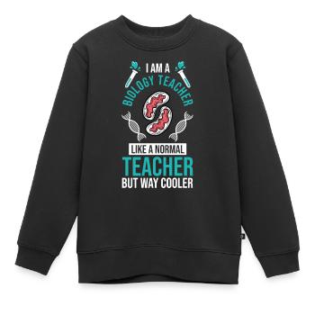 Biologie Bio Enseignants - Sweat Premium enfant bio - noir - Devant - AI Model Kid Female (0cm)