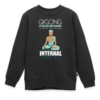 Qigong Qi Gong Tai Chi Chigong - Kinder Premium Organic Sweatshirt - Schwarz - Vorne - AI Model Kid Female (0cm)
