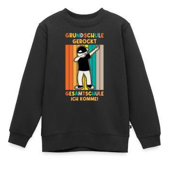 Grundschulabschluss Gesamtschule 5 Klasse - Kinder Premium Organic Sweatshirt - Schwarz - Vorne - AI Model Kid Female (0cm)