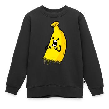 Flippige banane - Kinder Premium Organic Sweatshirt - Schwarz - Vorne - AI Model Kid Female (0cm)