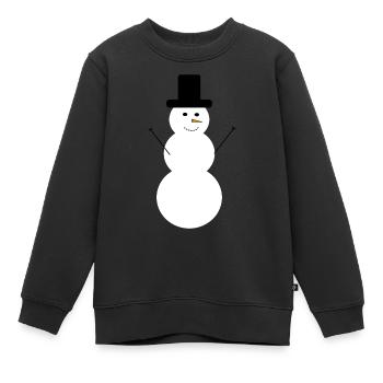 Schneemann - Kinder Premium Organic Sweatshirt - Schwarz - Vorne - AI Model Kid Female (0cm)