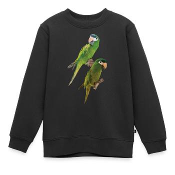 Le noble ara - Sweat Premium enfant bio - noir - Devant - AI Model Kid Female (0cm)