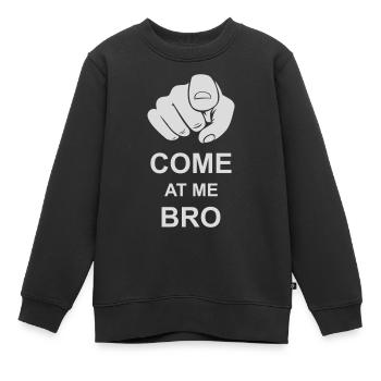 come at me bro - Kinder Premium Organic Sweatshirt - Schwarz - Vorne - AI Model Kid Female (0cm)