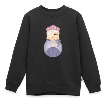 Matroschka Alva - Kinder Premium Organic Sweatshirt - Schwarz - Vorne - AI Model Kid Female (0cm)