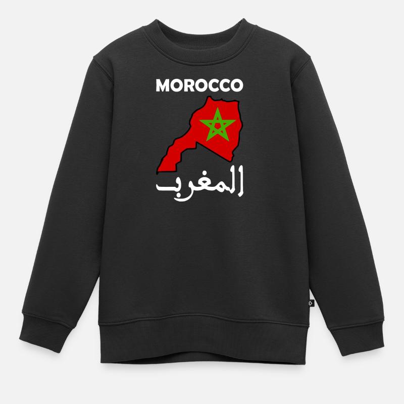 Maroc - Sweat Premium enfant bio - noir