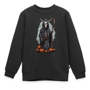 Grim Reaper Halloween Conception de druide démoniaque - Sweat Premium enfant bio - noir - Devant - AI Model Kid Female (0cm)