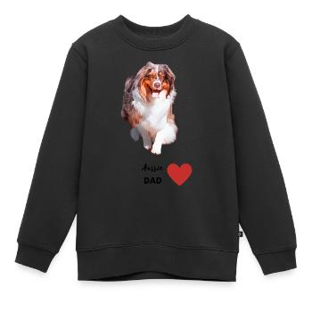 Aussie Dad - Kinder Premium Organic Sweatshirt - Schwarz - Vorne - AI Model Kid Female (0cm)