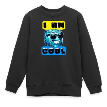 Eis - Kinder Premium Organic Sweatshirt - Schwarz - Vorne - AI Model Kid Female (0cm)