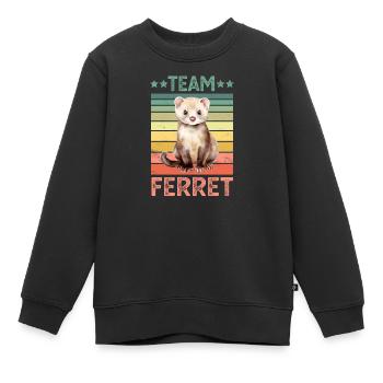Frettchen - Kinder Premium Organic Sweatshirt - Schwarz - Vorne - AI Model Kid Female (0cm)