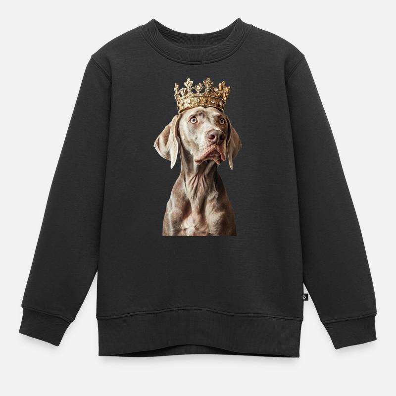 Weimaraner - Sweat Premium enfant bio - noir