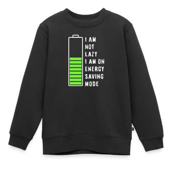 Je ne suis pas paresseux - Sweat Premium enfant bio - noir - Devant - AI Model Kid Female (0cm)