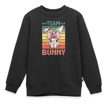 Lapin Lapin - Sweat Premium enfant bio - noir - Devant - AI Model Kid Female (0cm)