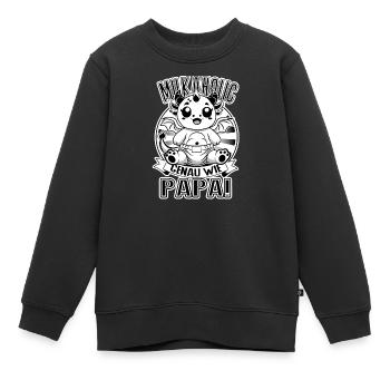 Milchdrache – Süßer Baby Drache in Windel - Kinder Premium Organic Sweatshirt - Schwarz - Vorne - AI Model Kid Female (0cm)