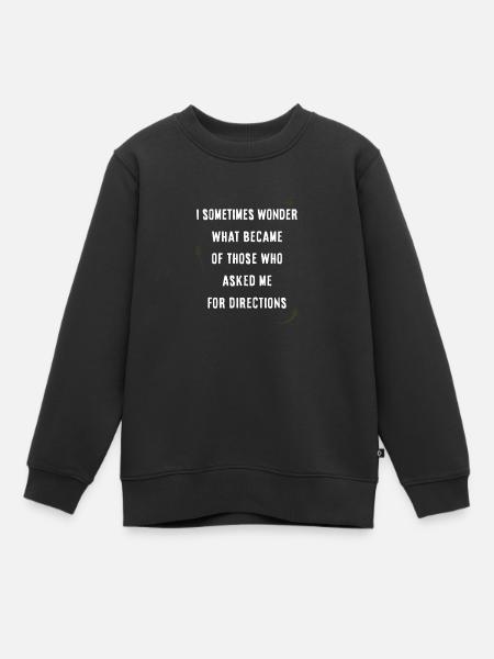 Demander son chemin - Sweat Premium enfant bio - noir