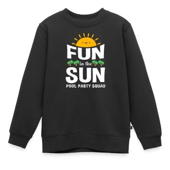 Pool Party - Kinder Premium Organic Sweatshirt - Schwarz - Vorne - AI Model Kid Female (0cm)