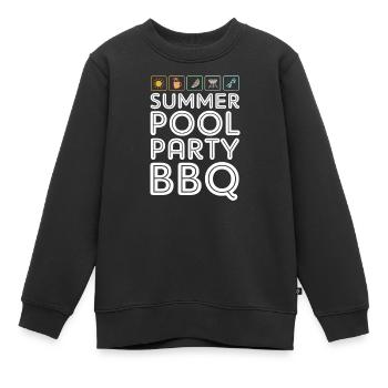 Pool Party - Kinder Premium Organic Sweatshirt - Schwarz - Vorne - AI Model Kid Female (0cm)