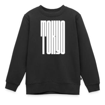 Tokio-Stadt fette Typografie - Kinder Premium Organic Sweatshirt - Schwarz - Vorne - AI Model Kid Female (0cm)