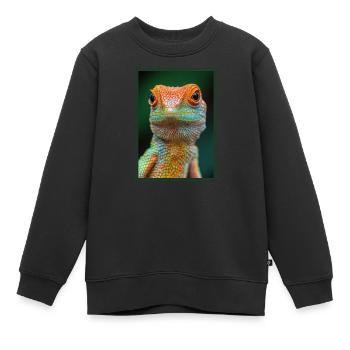 Lézard des lézards - Sweat Premium enfant bio - noir - Devant - AI Model Kid Female (0cm)