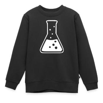 Chemie_Symbol_schwarzweiss_Wissenschaft_science - Sweat Premium enfant bio - noir - Devant - AI Model Kid Female (0cm)