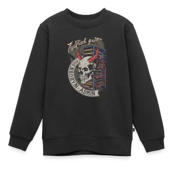 Devilishly good! - Kids Premium Organic Sweatshirt - black - Front - AI Model Kid Female (0cm)