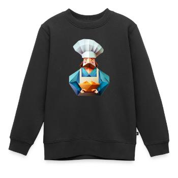 Origami-Koch - Kinder Premium Organic Sweatshirt - Schwarz - Vorne - AI Model Kid Female (0cm)