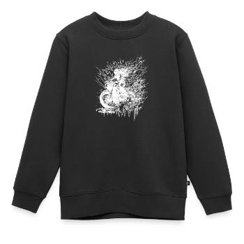 Motorradfahrerin Bikerin Geländefahrt Splash - Kinder Premium Organic Sweatshirt - Schwarz - Vorne - AI Model Kid Female (0cm)