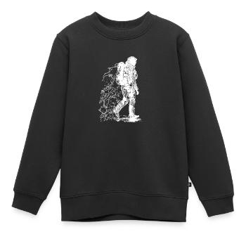 Astronaute de l’espace dans la poussière au clair de lune - Sweat Premium enfant bio - noir - Devant - AI Model Kid Female (0cm)