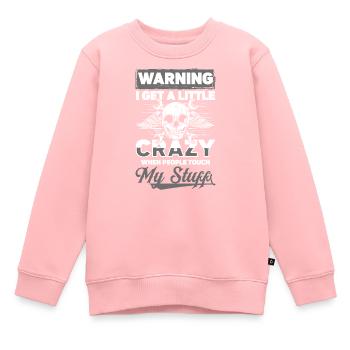 Ne pas toucher - Sweat Premium enfant bio - rose - Devant - AI Model Kid Female (0cm)