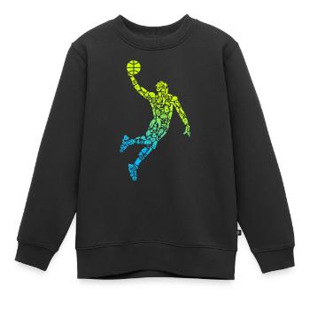 Basketball Symbole Jungen Basketballer - Kinder Premium Organic Sweatshirt - Schwarz - Vorne - AI Model Kid Female (0cm)