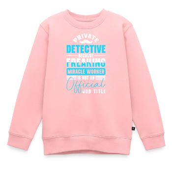 Renifleur de traces d’indices de détective privé - Sweat Premium enfant bio - rose - Devant - AI Model Kid Female (0cm)