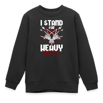 Metal Black Metal Rockgitarre E-Gitarre - Kinder Premium Organic Sweatshirt - Schwarz - Vorne - AI Model Kid Female (0cm)