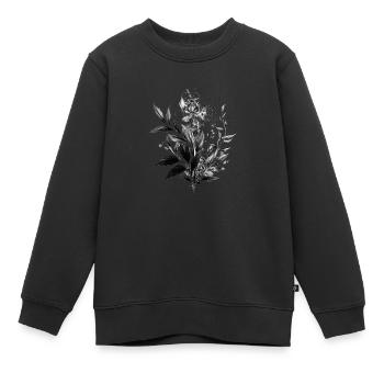Diversité botanique - Sweat Premium enfant bio - noir - Devant - AI Model Kid Female (0cm)