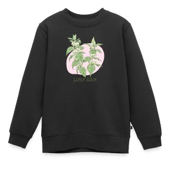 Hellweiße botanische Zeichnung - Kinder Premium Organic Sweatshirt - Schwarz - Vorne - AI Model Kid Female (0cm)