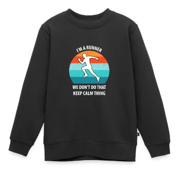 Floorball Unihockey Feldhockey Hallenhockey - Kinder Premium Organic Sweatshirt - Schwarz - Vorne - AI Model Kid Female (0cm)