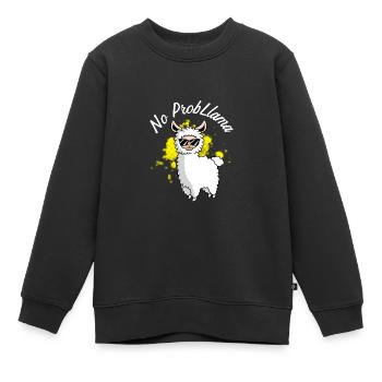 Kein problamama Tierliebhaber Gift - Kinder Premium Organic Sweatshirt - Schwarz - Vorne - AI Model Kid Female (0cm)
