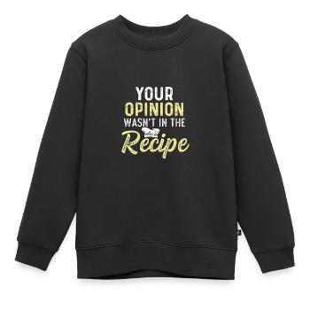War nicht in Rezept Sarkastische Person Gift - Kinder Premium Organic Sweatshirt - Schwarz - Vorne - AI Model Kid Female (0cm)